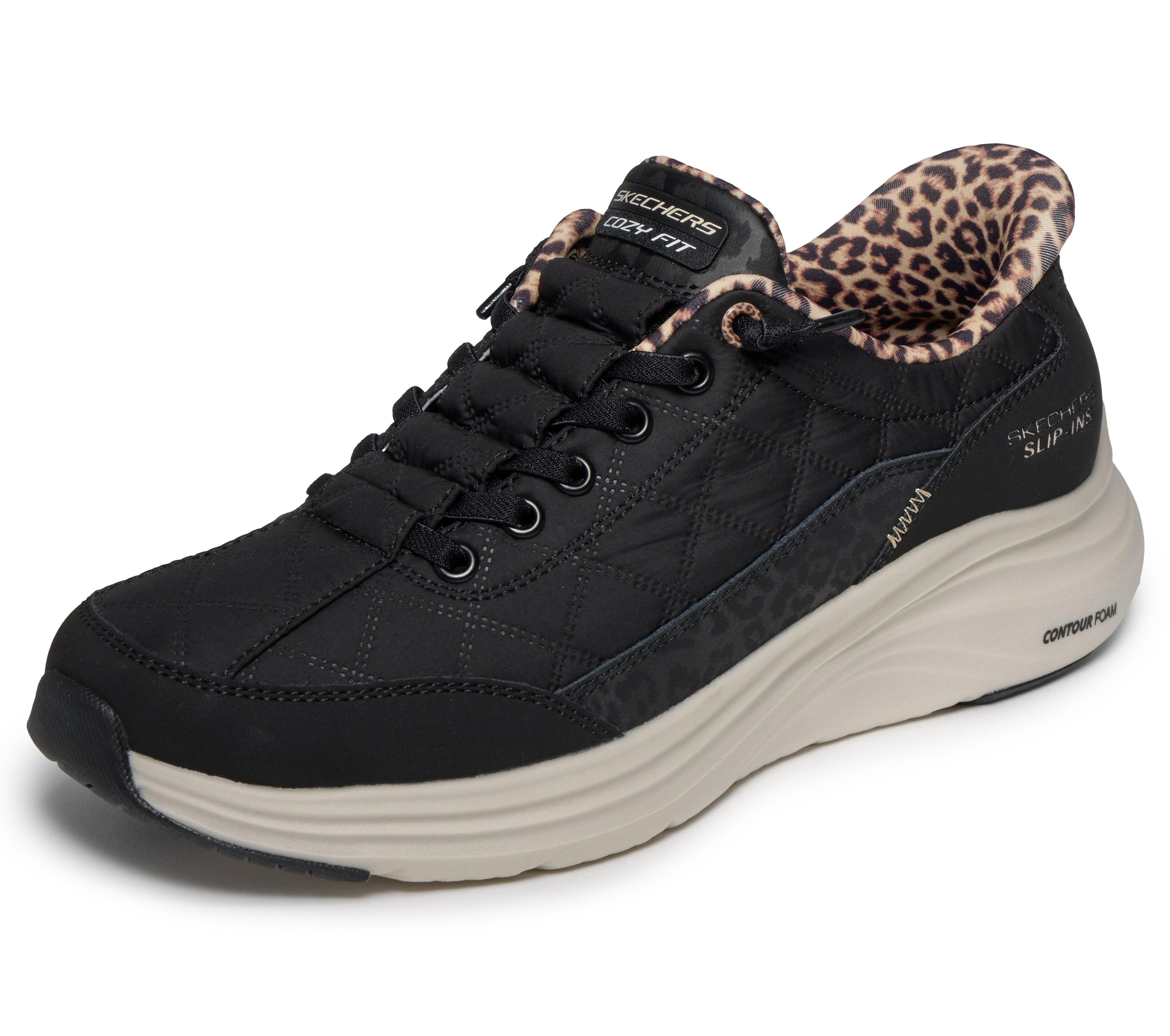 150419 - SKECHERS SLIP-INS: CONTOUR FOAM - COZY FIT LEOPARD DREAM