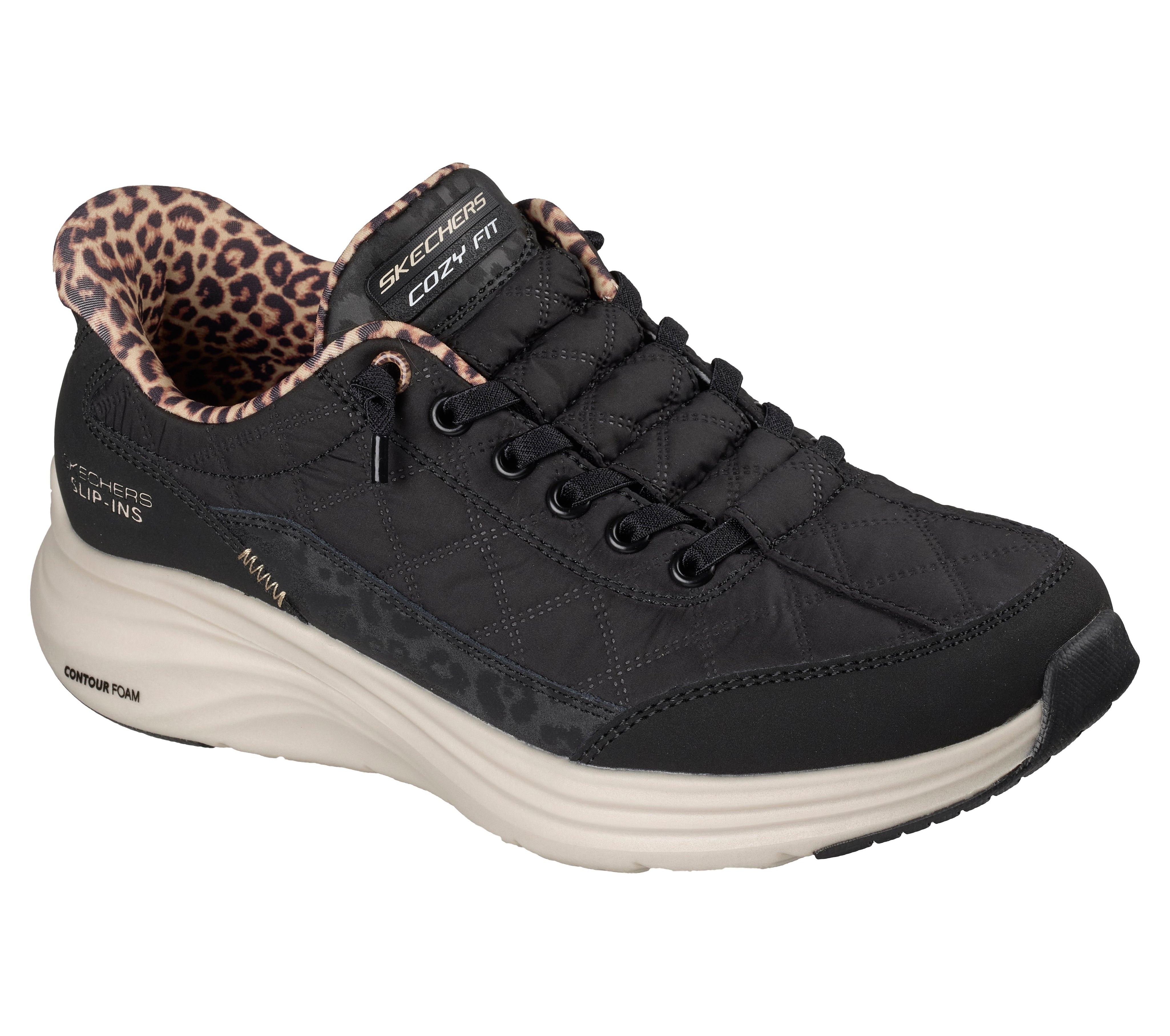 150419 - SKECHERS SLIP-INS: CONTOUR FOAM - COZY FIT LEOPARD DREAM