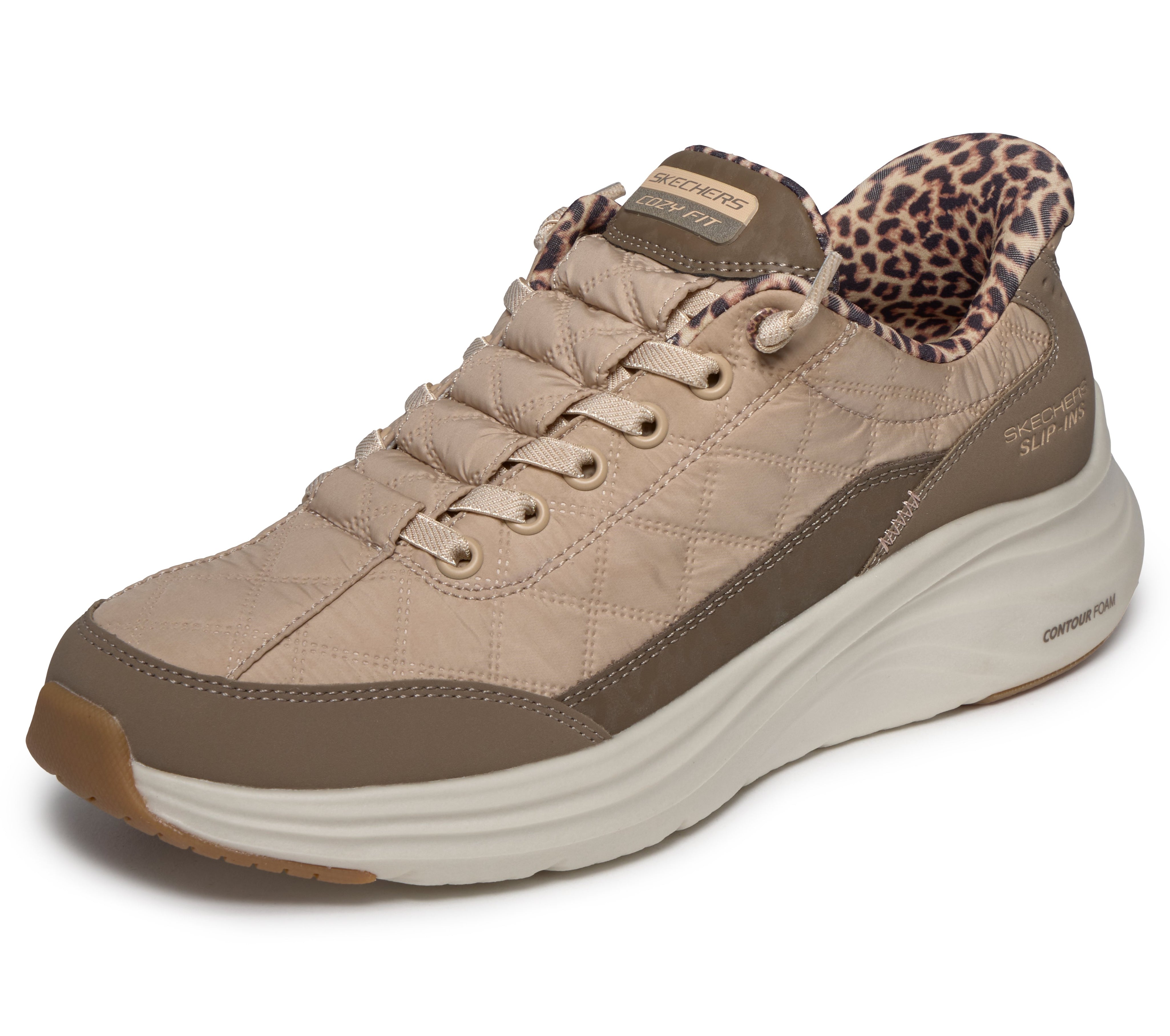 150419 - SKECHERS SLIP-INS: CONTOUR FOAM - COZY FIT LEOPARD DREAM