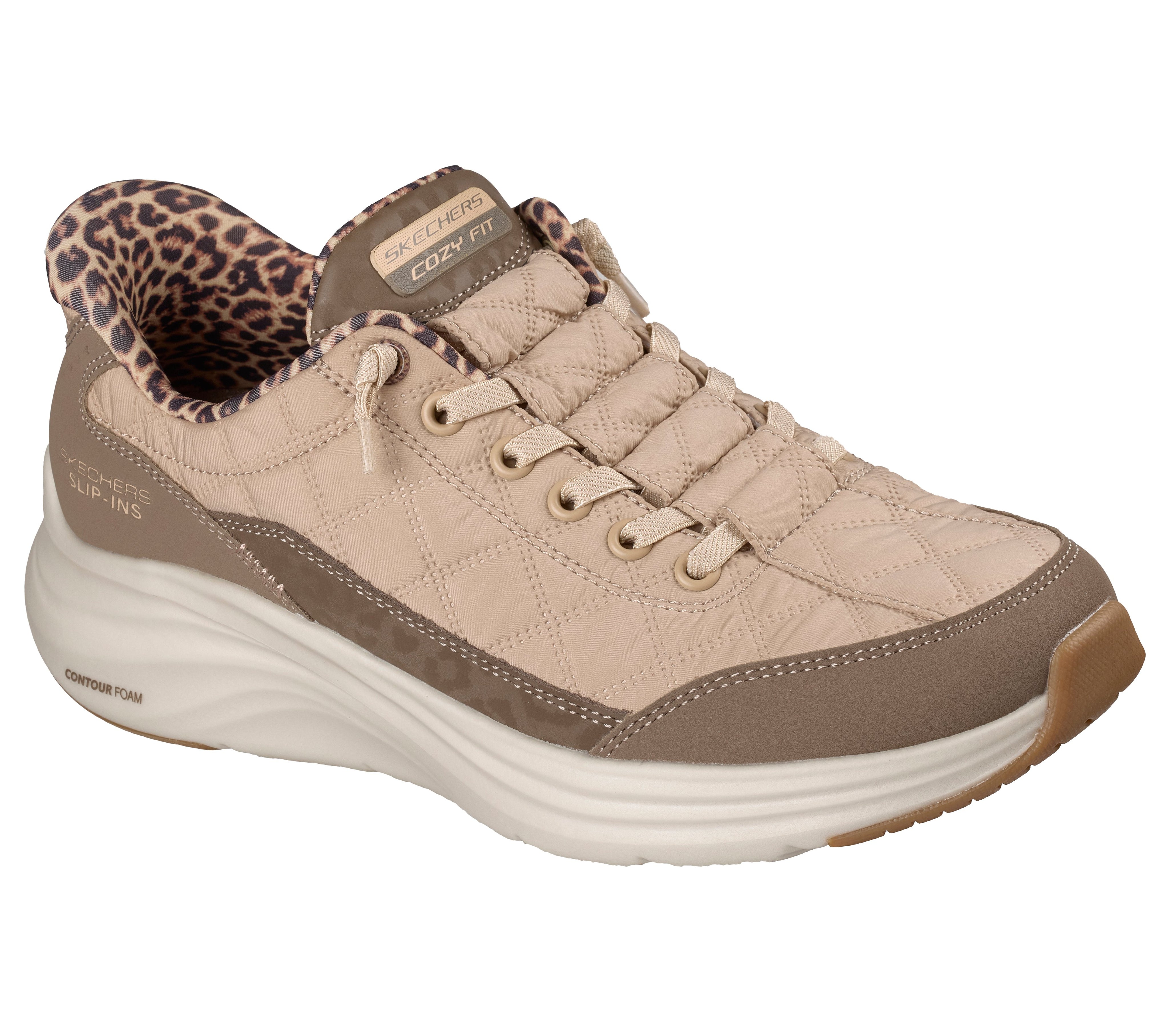 150419 - SKECHERS SLIP-INS: CONTOUR FOAM - COZY FIT LEOPARD DREAM