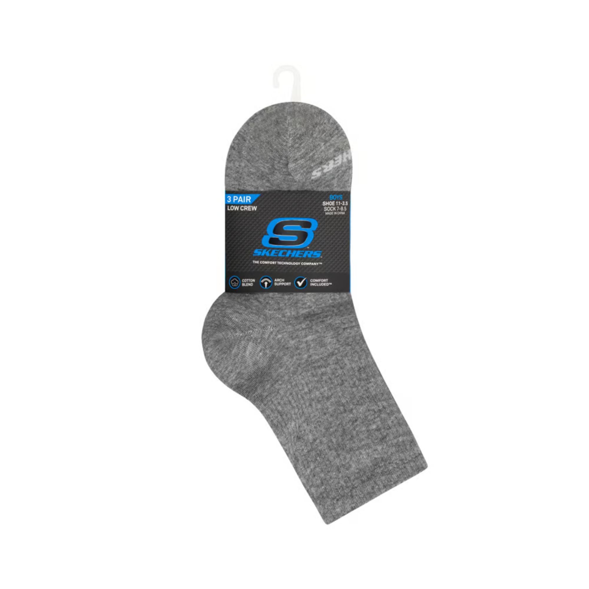 Chaussettes mi-mollet en coton Skechers – Paquet de 3 (Enfants) - S601879