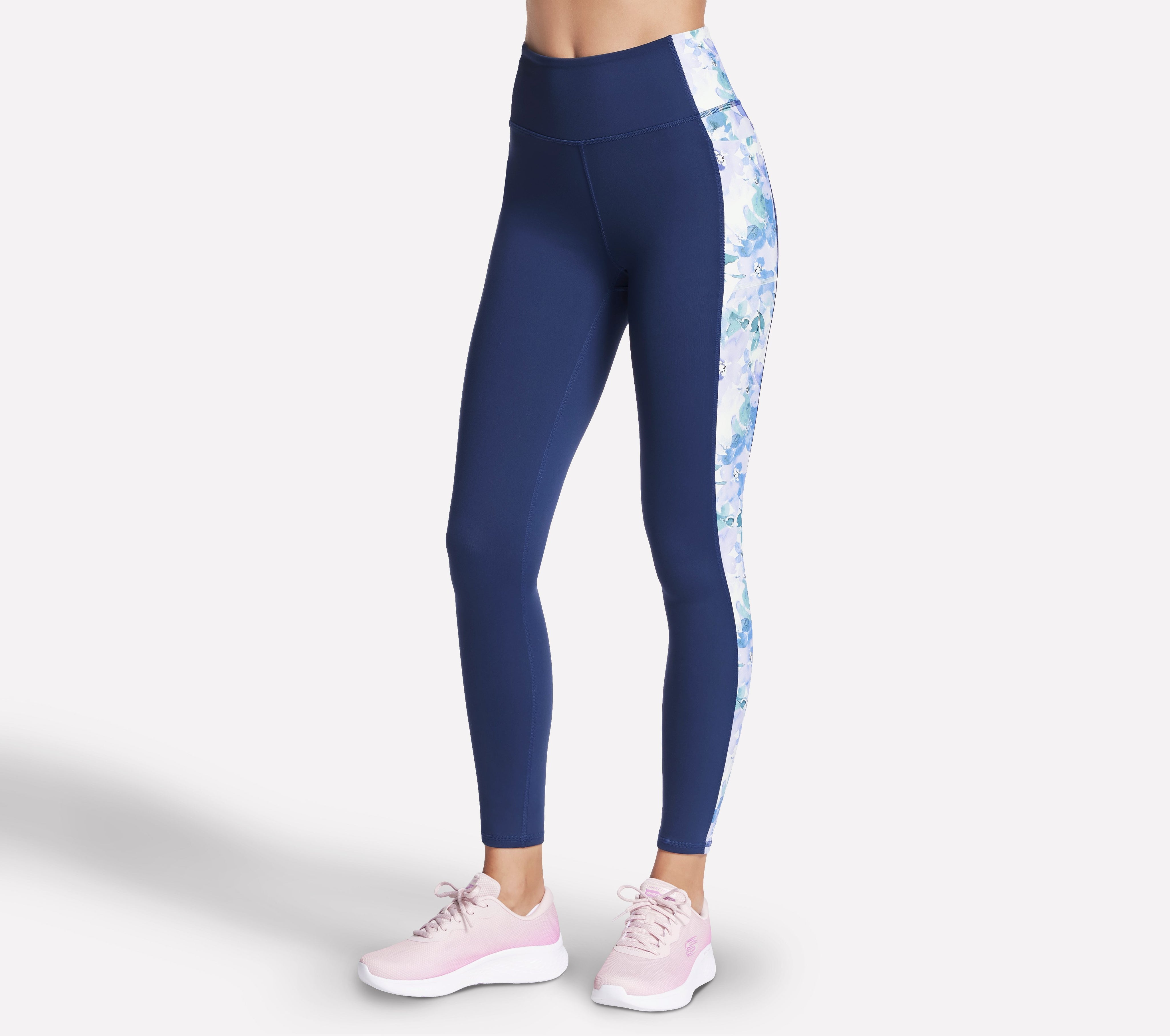 LG51 - GO WALK SEASCAPE FLORAL FULL LENGTH HIGH-WAISTED LEGGING