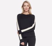 LT272 - SKECHLUXE ELEVATE BLOCKED CREWNECK