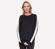 LT272 - SKECHLUXE ELEVATE BLOCKED CREWNECK