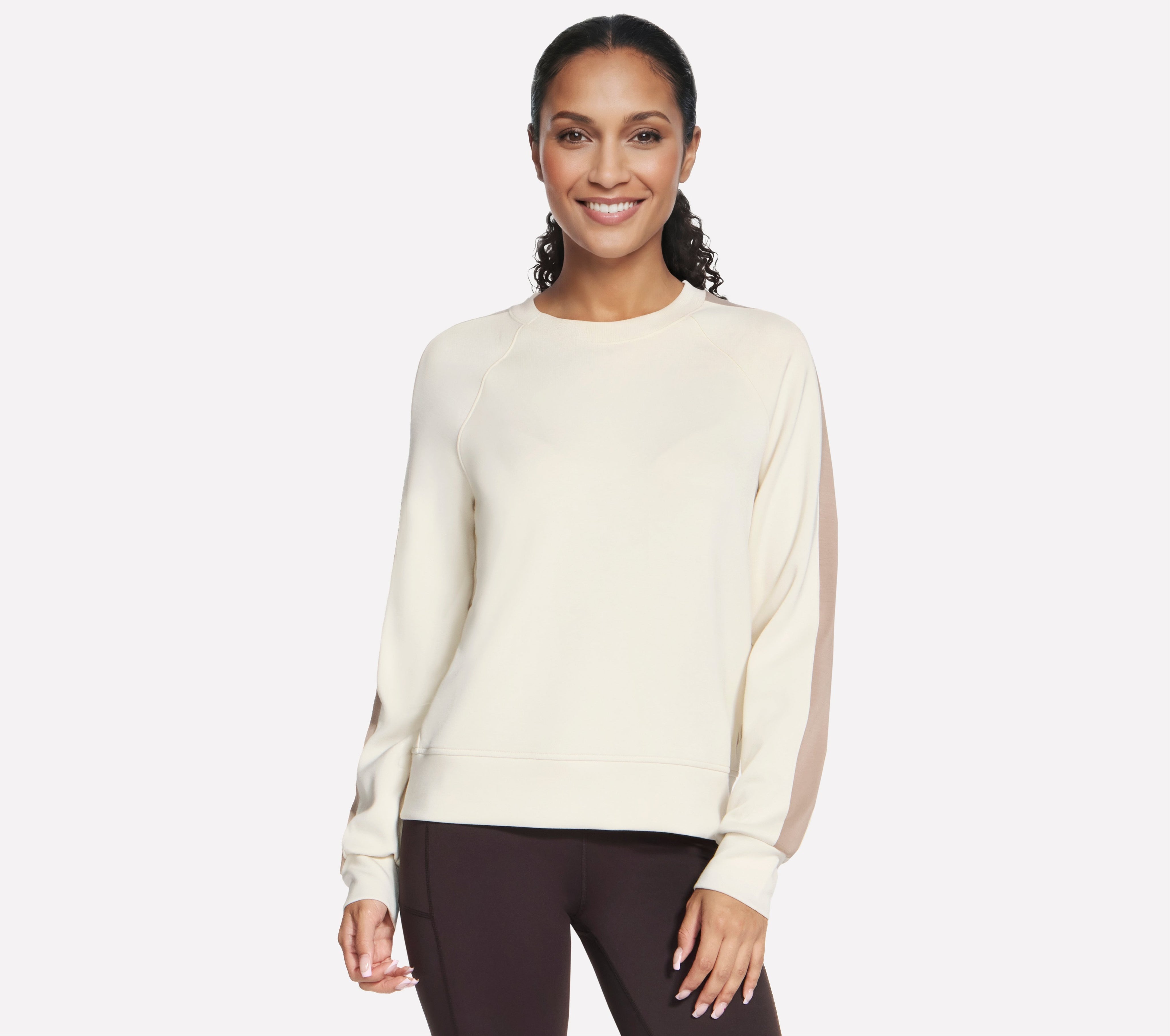 LT272 - SKECHLUXE ELEVATE BLOCKED CREWNECK