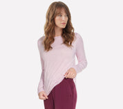 LT282 - GO DRI SWIFT STRIPE LONG SLEEVE CREW