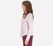 LT282 - GO DRI SWIFT STRIPE LONG SLEEVE CREW