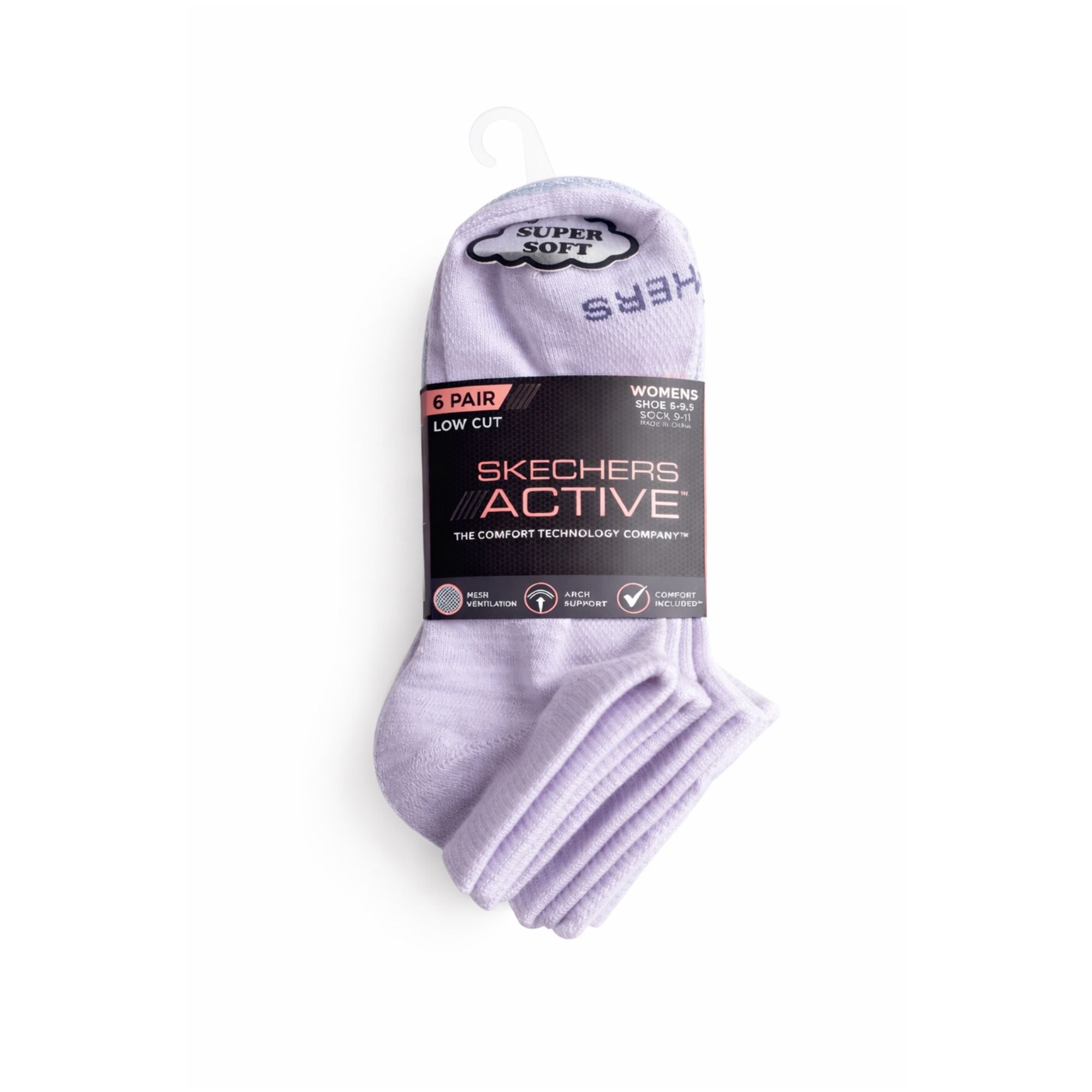 Chaussettes sportives basses Skechers « Supersoft » – Paquet de 6 (Femmes) - S108498