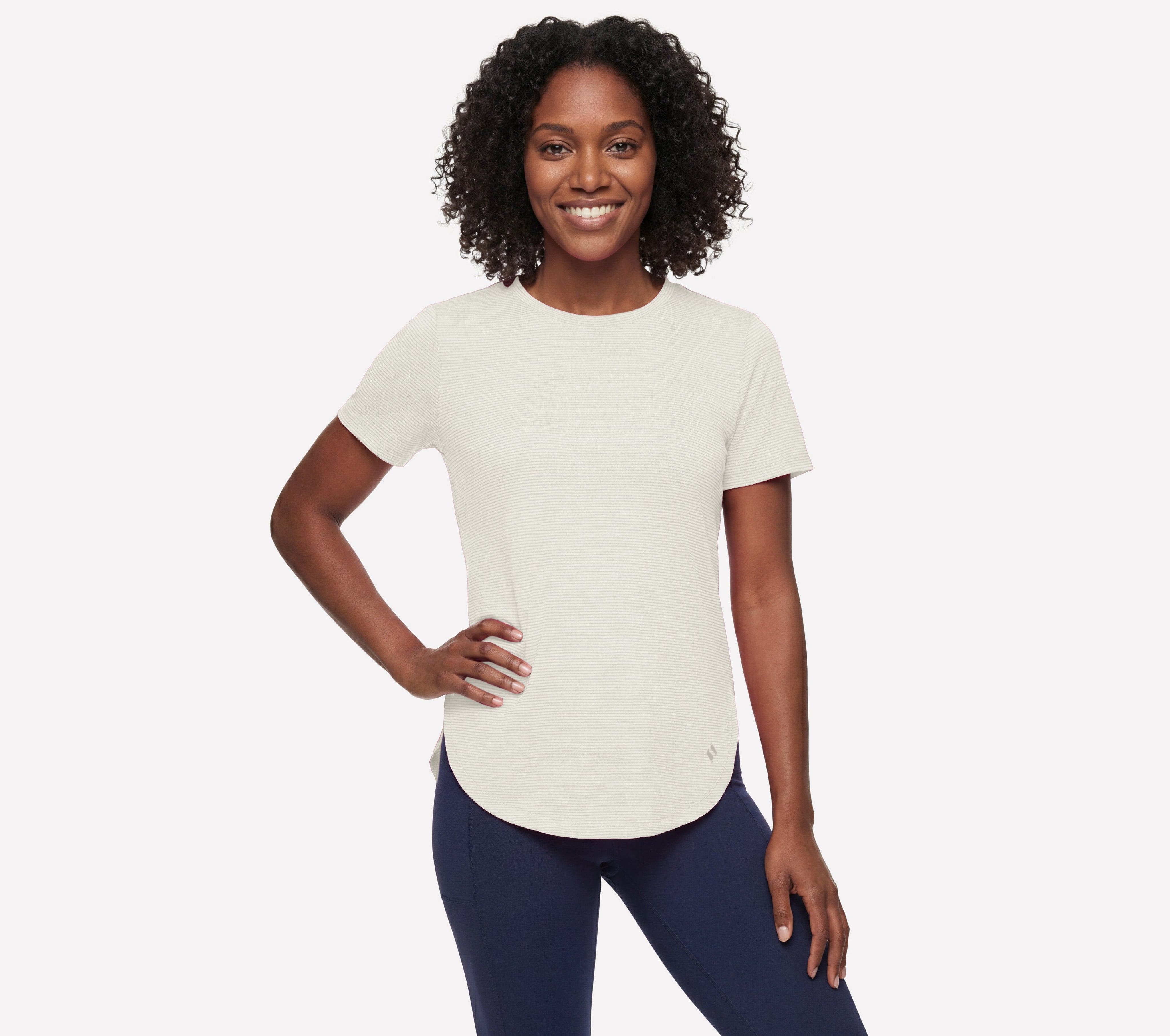 TS232 - GODRI SWIFT STRIPE TUNIC TEE