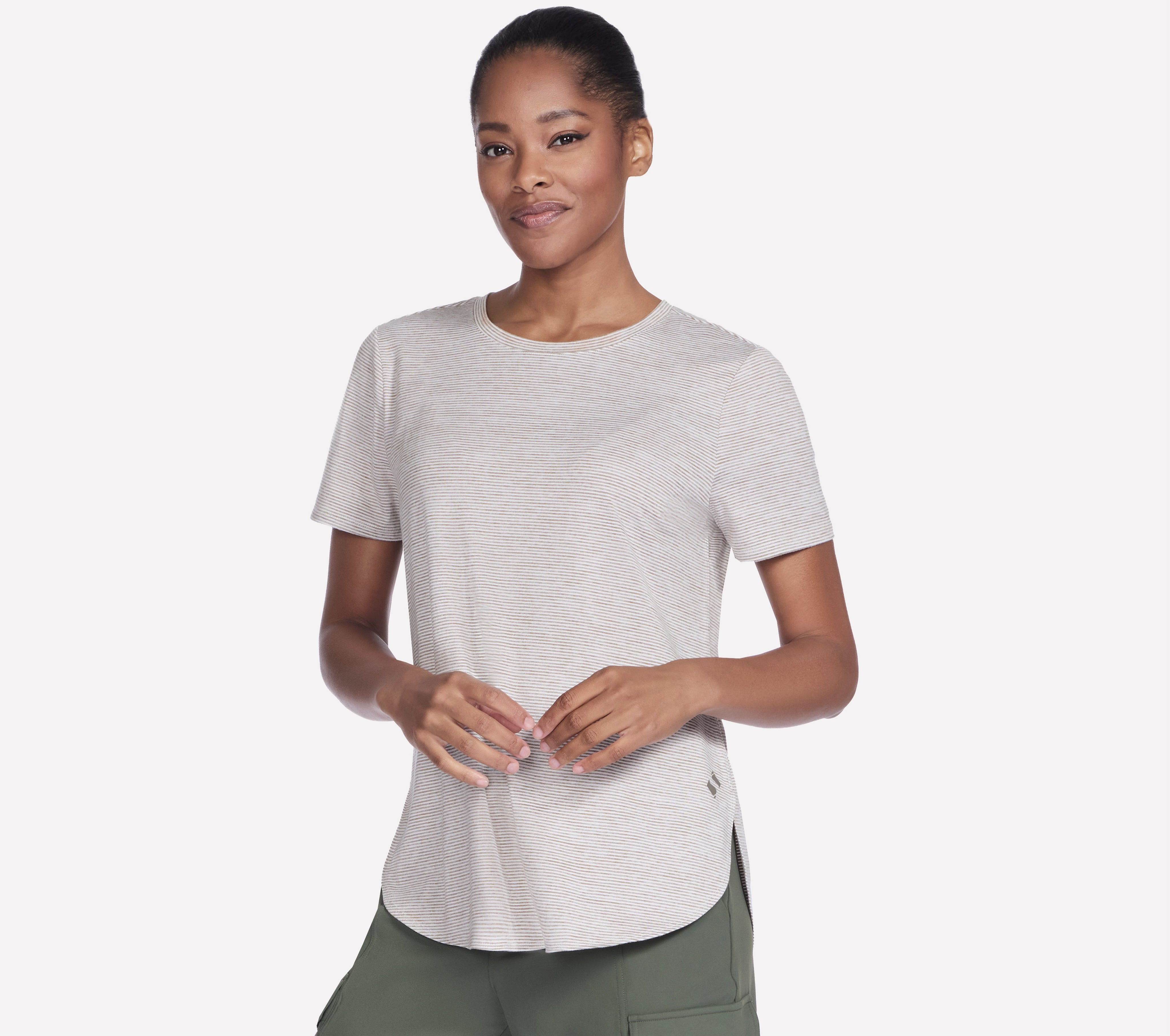 TS232 - GO DRI SWIFT STRIPE TUNIC TEE