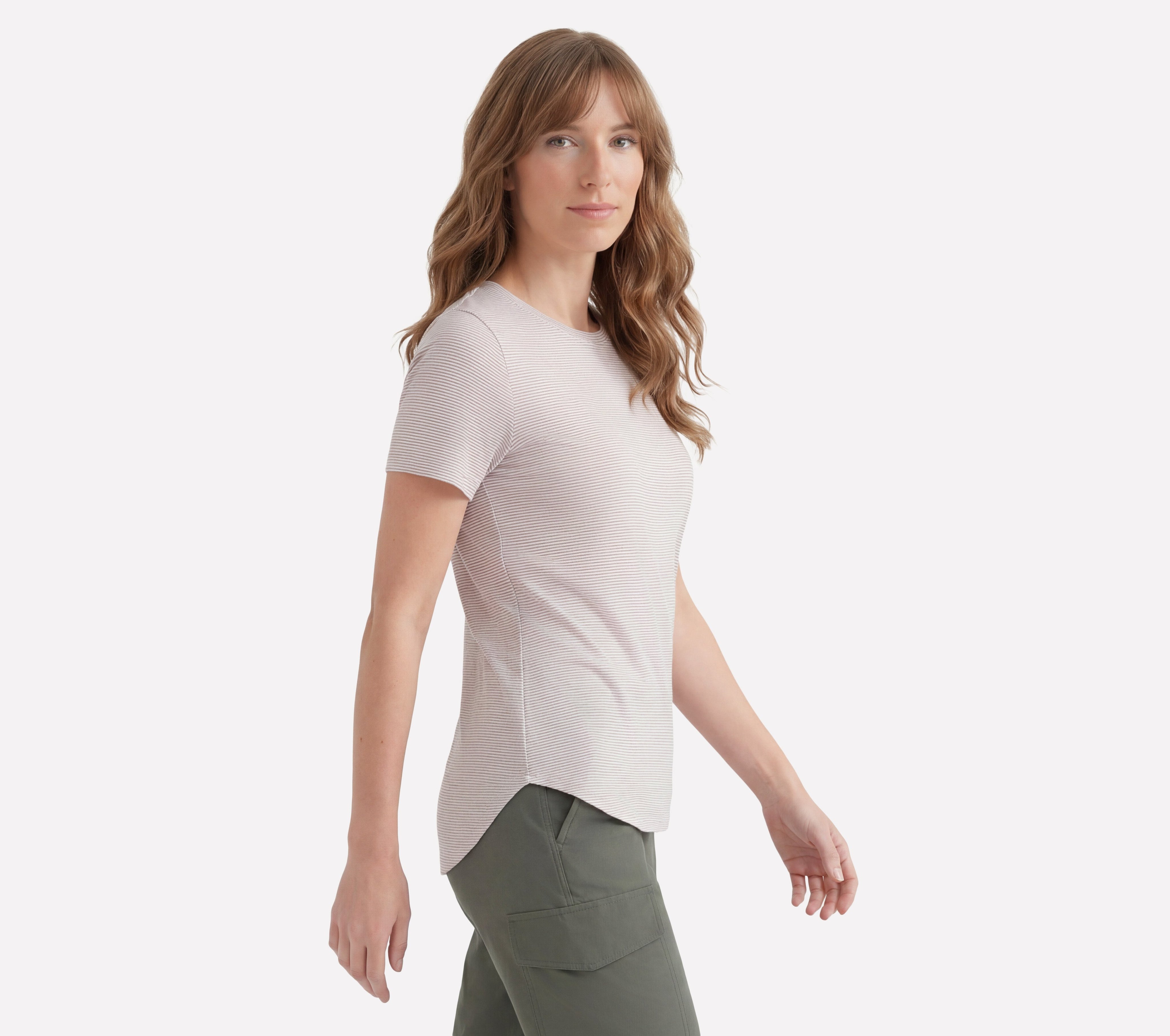 TS232 - GODRI SWIFT STRIPE TUNIC TEE