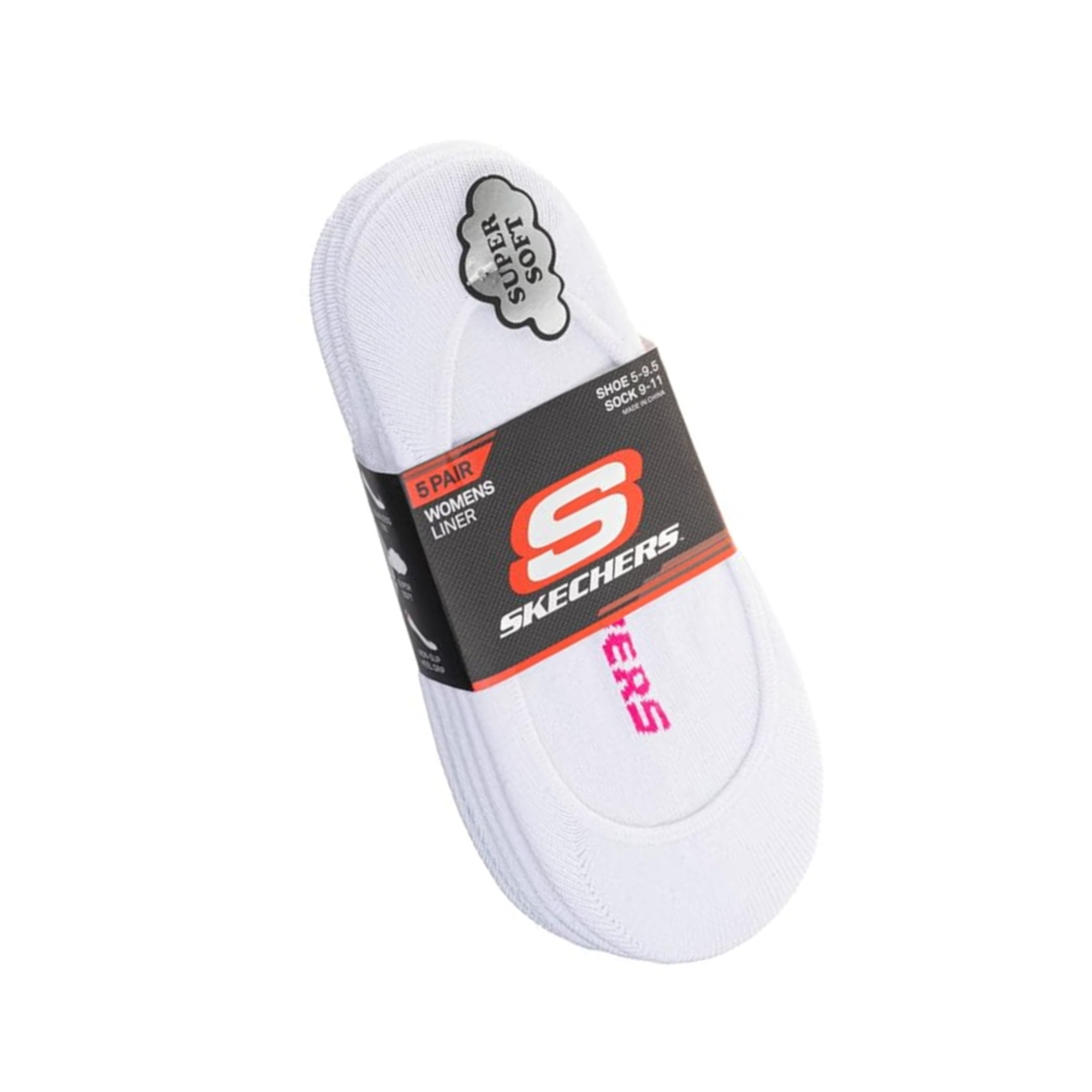 Chaussettes Invisibles Skechers « Supersoft » – Paquet de 5 (Femmes) - S110703