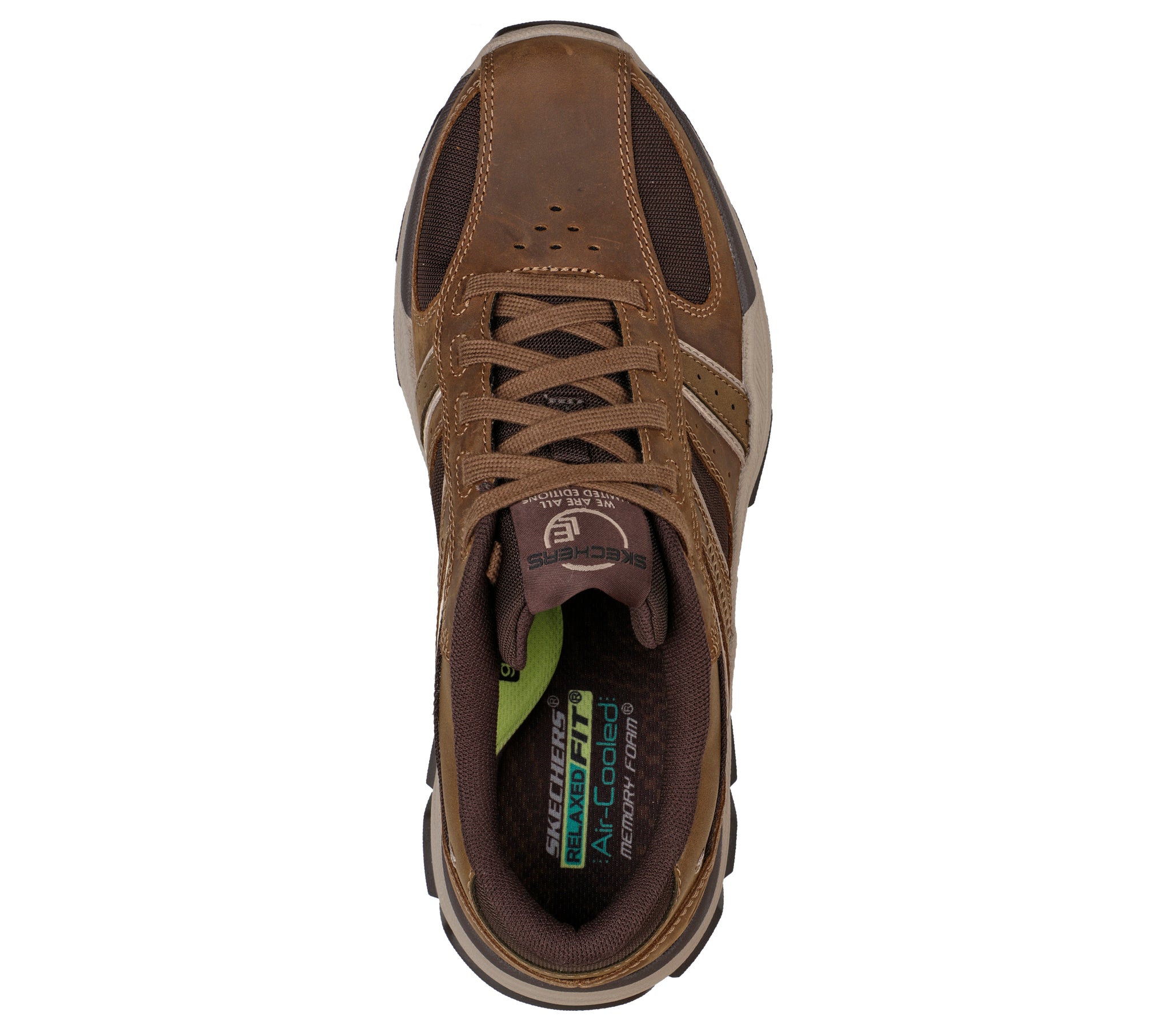Skechers memory foam homme brun store