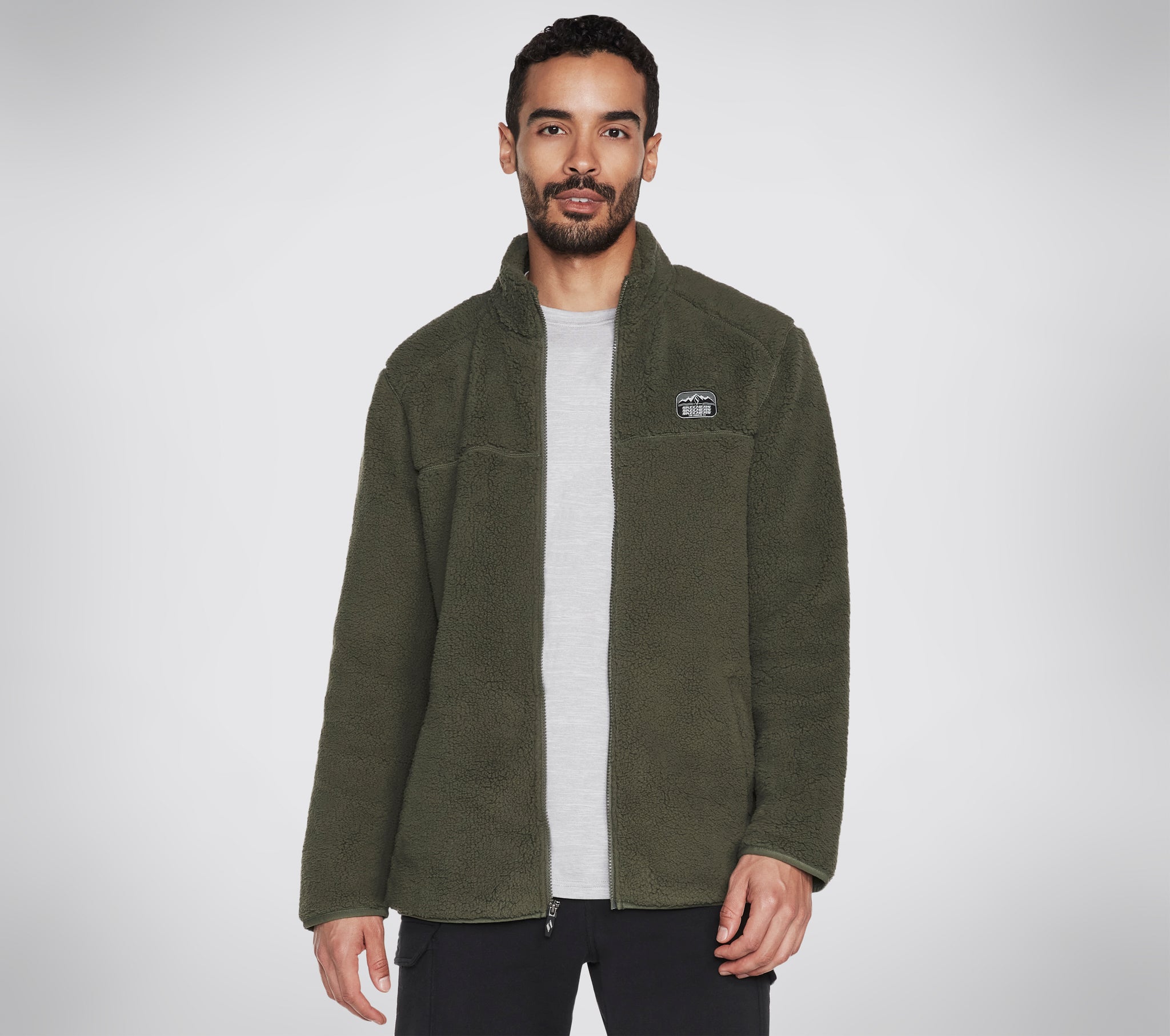 MJA226 BLK - SKECHERS SHERPA JACKET - Shoess