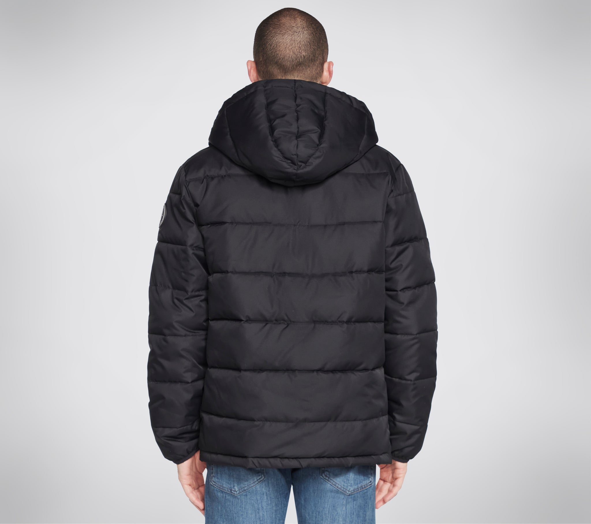 MJA242 BLK - SKECHERS GOWALK ESCAPE HOODED JACKET - Shoess